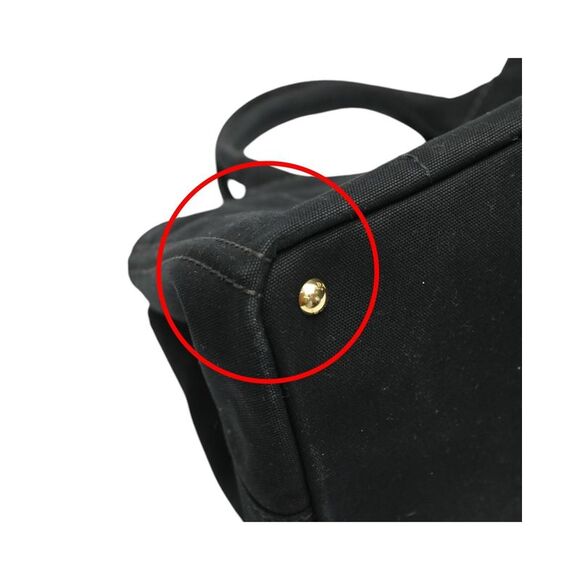 Pre Loved Prada Canapa Women Black Tote Bags - Picture 8 of 8